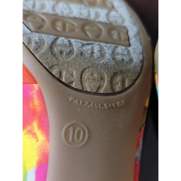 Etienne Aigner Multicolored Floral Sling-back Open Toe Heels Women's‎ Size 10 US - Picture 8 of 8